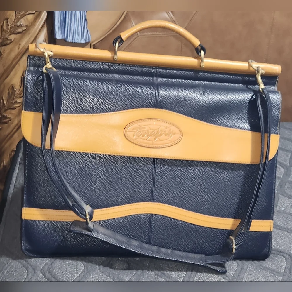 VINTAGE TERRAPIN Large Briefcase with Shoulder strap 17